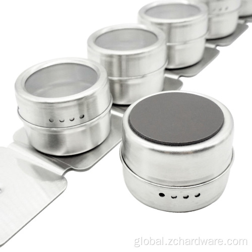 Salt And Pepper Shaker Set Of 6 Magnetic Spice Jars Seasoning Containers Supplier